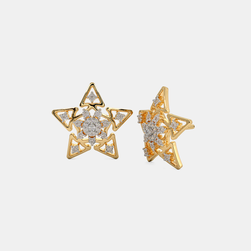 The Floral Star Stud Earrings