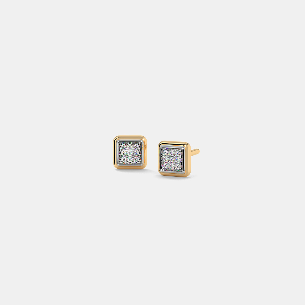 The Iola Pave Stud Earrings