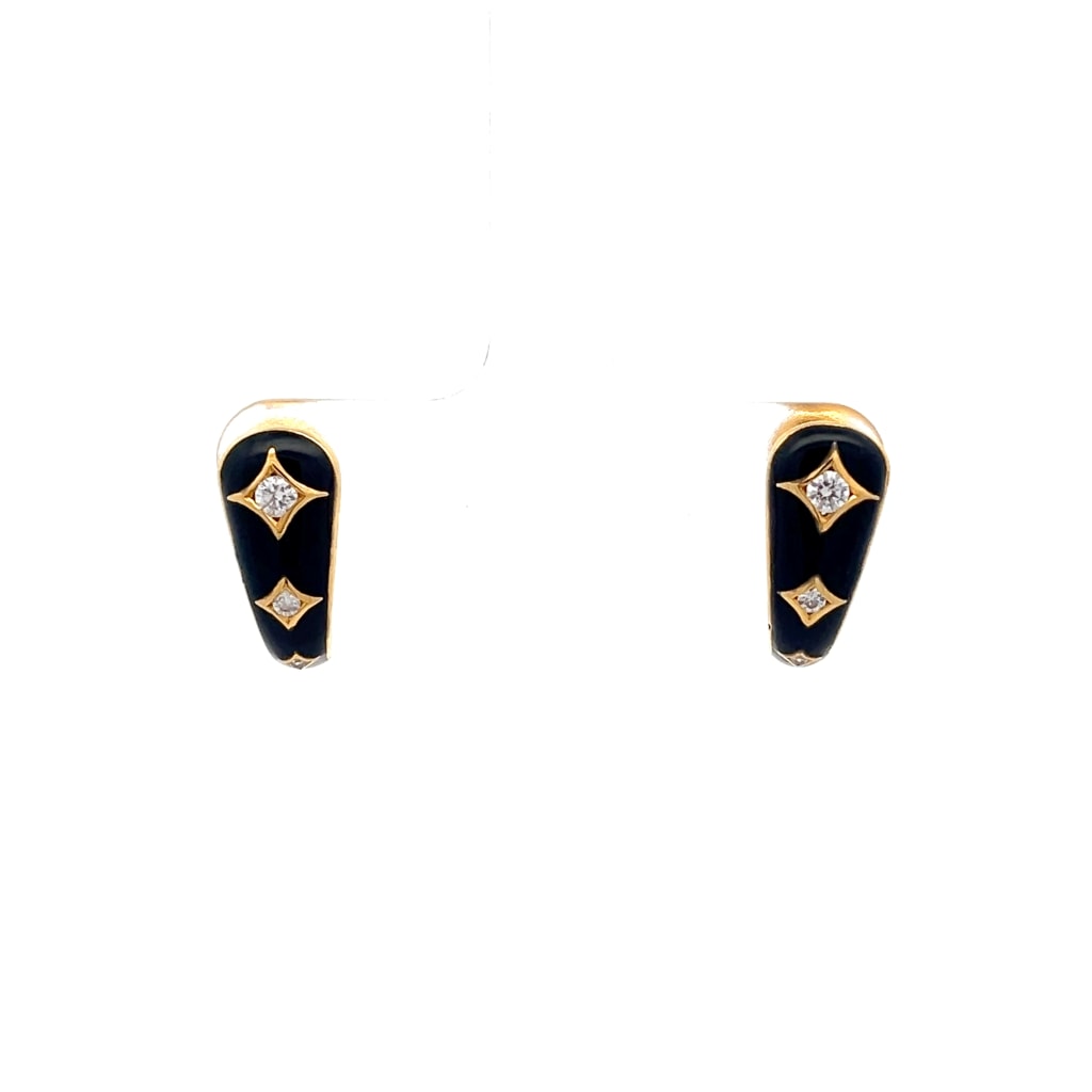 The Dark Sky Dazzle J Hoop Earrings