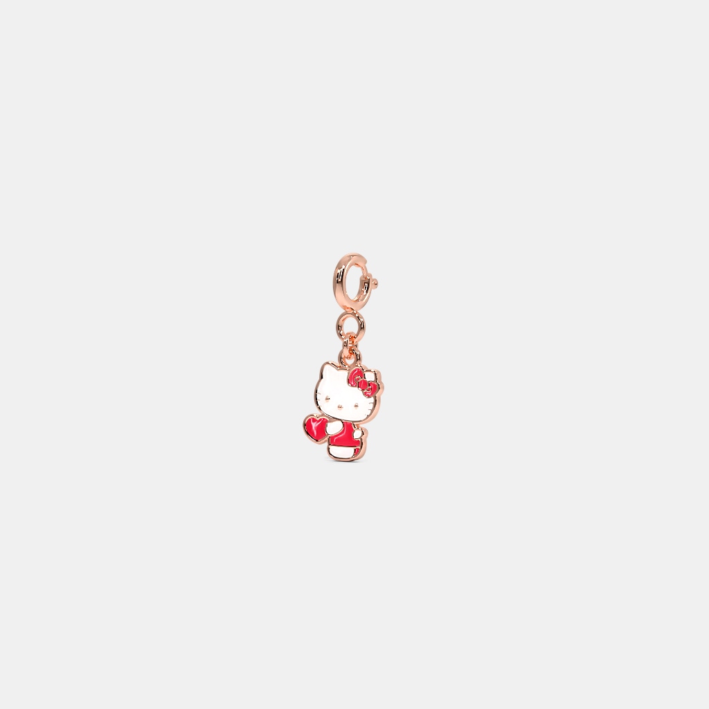 The Red Heart Kitty Charm