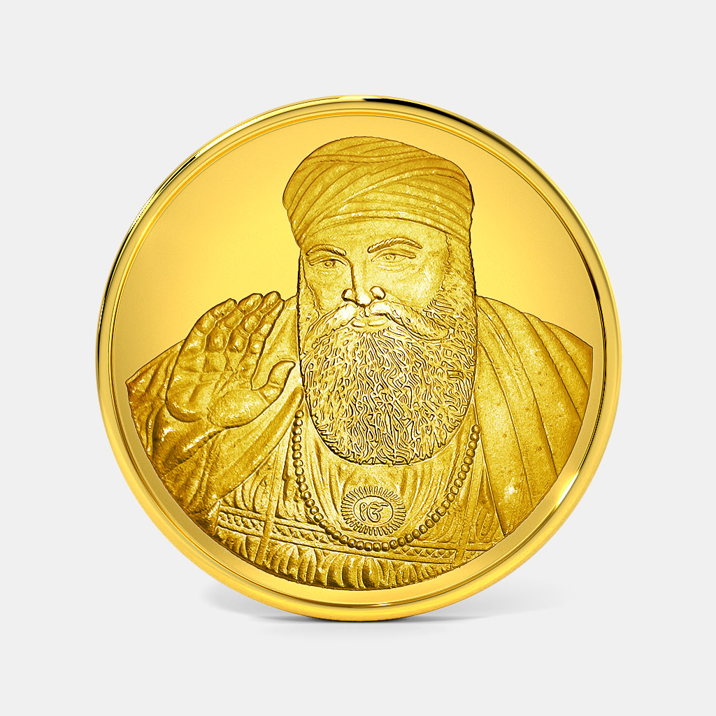 10 gram 24 KT Guru Nanak Ji Gold Coin