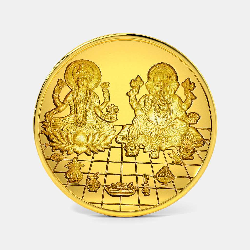 20 gram 24 KT Lakshmi Ganesh Gold Coin
