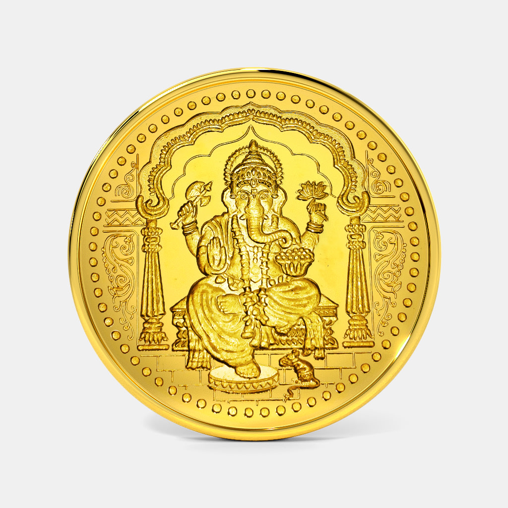 50 gram 24 KT Ganesh Gold Coin