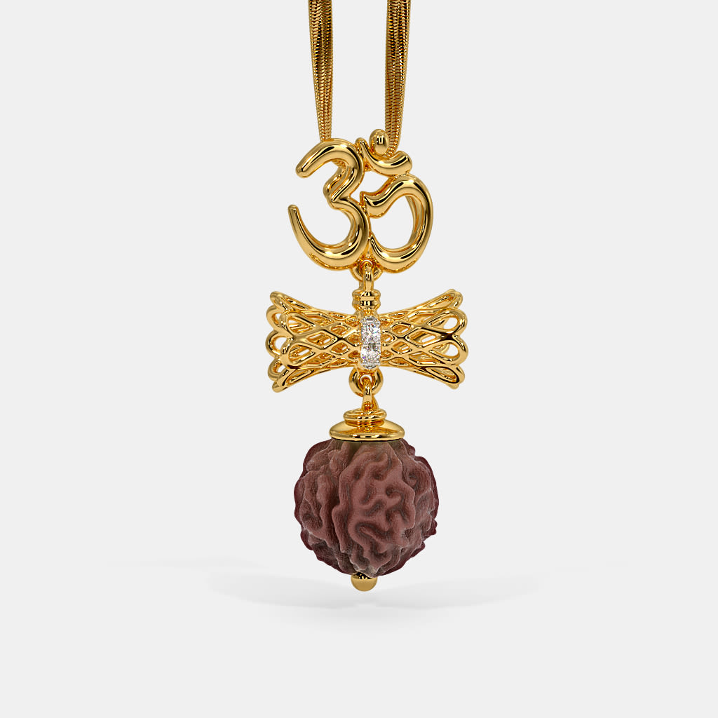 Gold hot sale pendant bluestone