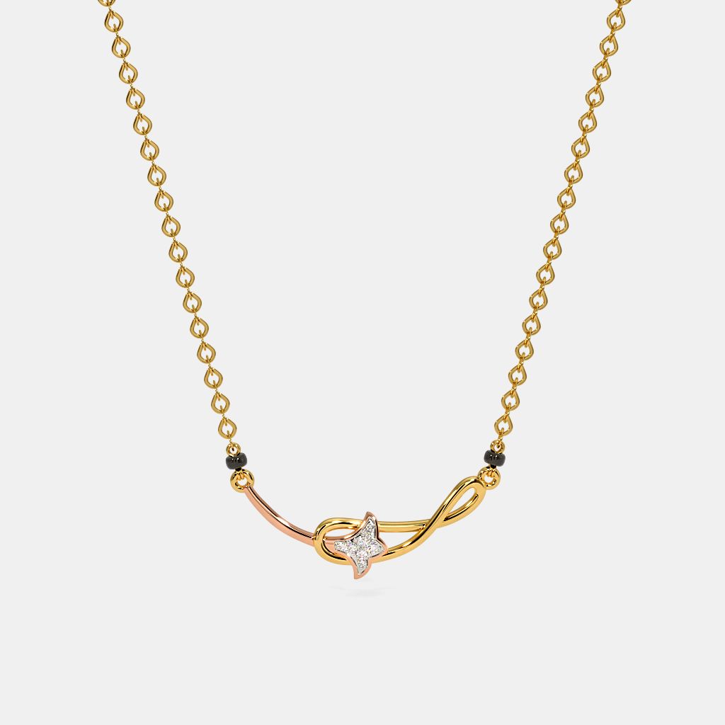 Blue stone sale gold mangalsutra