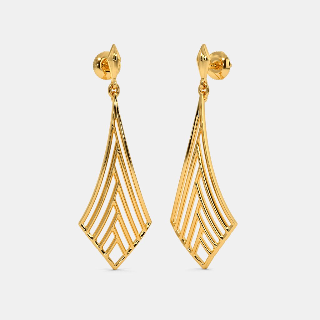 Blue Stone Hoop Earrings in Gold | Lisa Angel-baongoctrading.com.vn