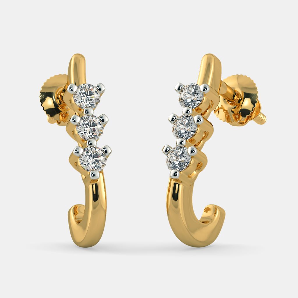 J type 2025 gold earrings