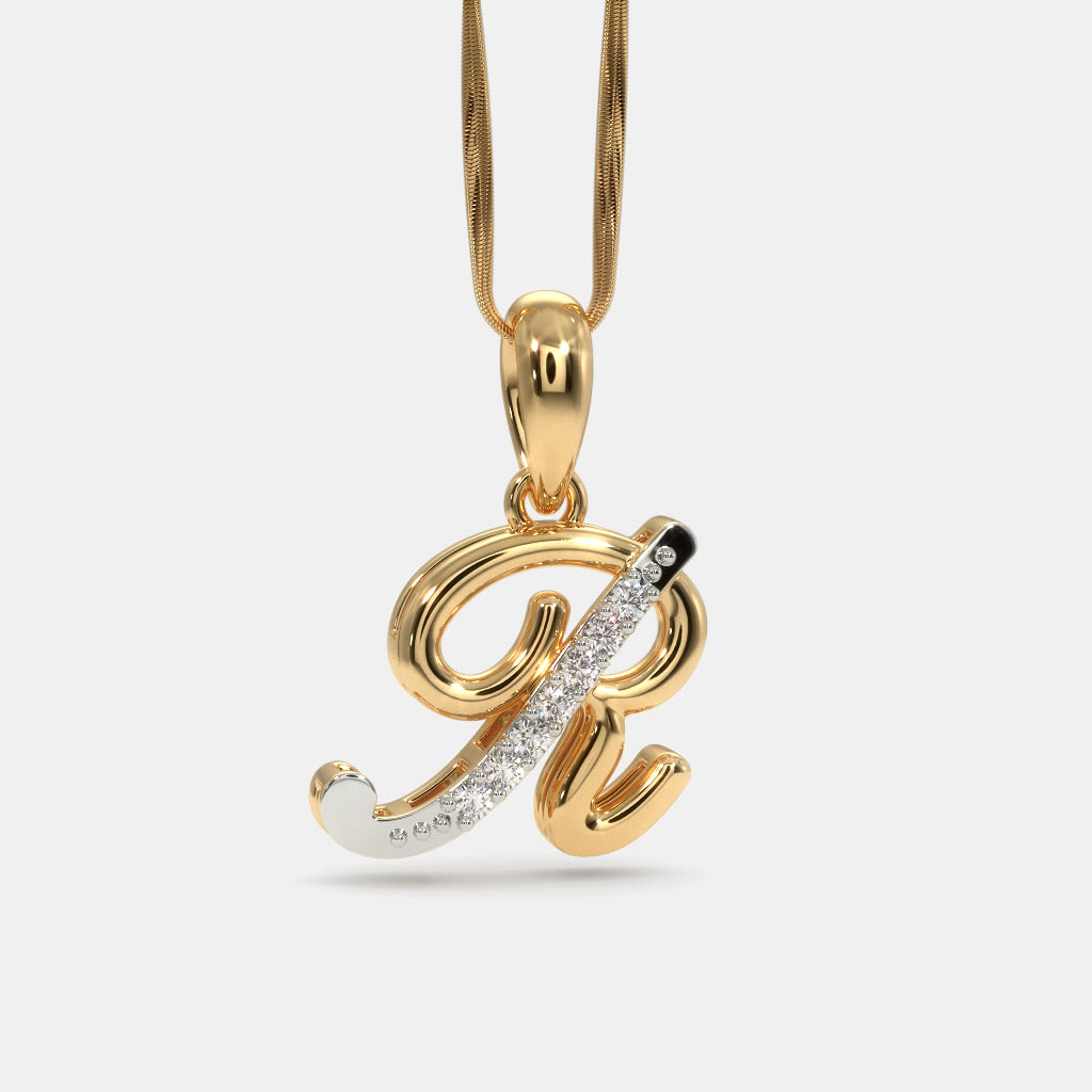 Double alphabet locket on sale design