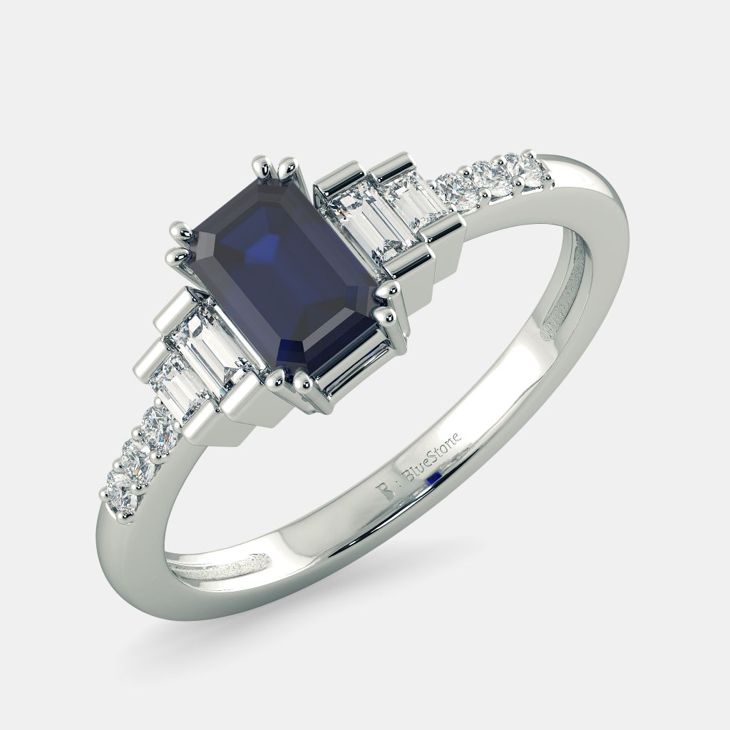 Sapphire blue stone ring sale