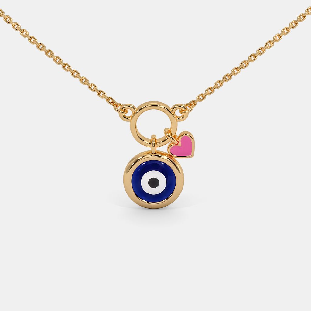 The Protecter Evil Eye Kids Necklace BlueStone