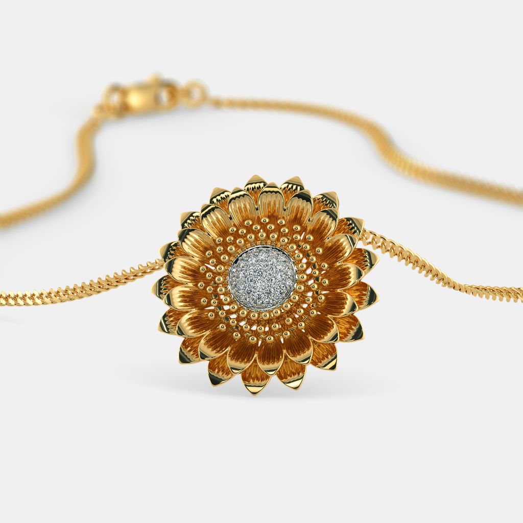 The Heavenly Sunflower Pendant BlueStone