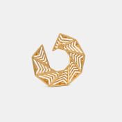 The Experimental Angular Orange Peel Earrings - thumb 6