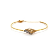 The Zigzag Oval Bangle - thumb 1
