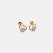 The Dual Heart Kids Stud Earrings - thumb 3