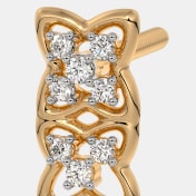 The Starburst J Hoop Earrings - thumb 4