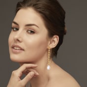 The Daphne Gold Dangler Earrings - thumb 2