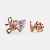 The Amor Rose Quartz Mismatch Earrings - thumb 1