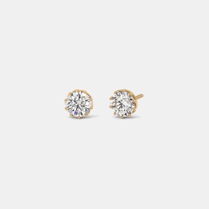 The Viron Solitaire Stud Earrings