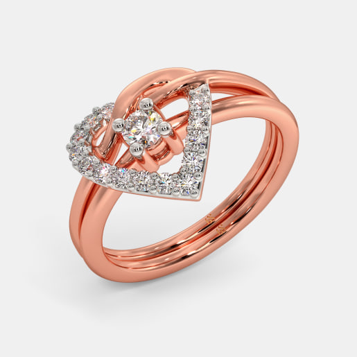 The Coupled Heart Stackable Ring