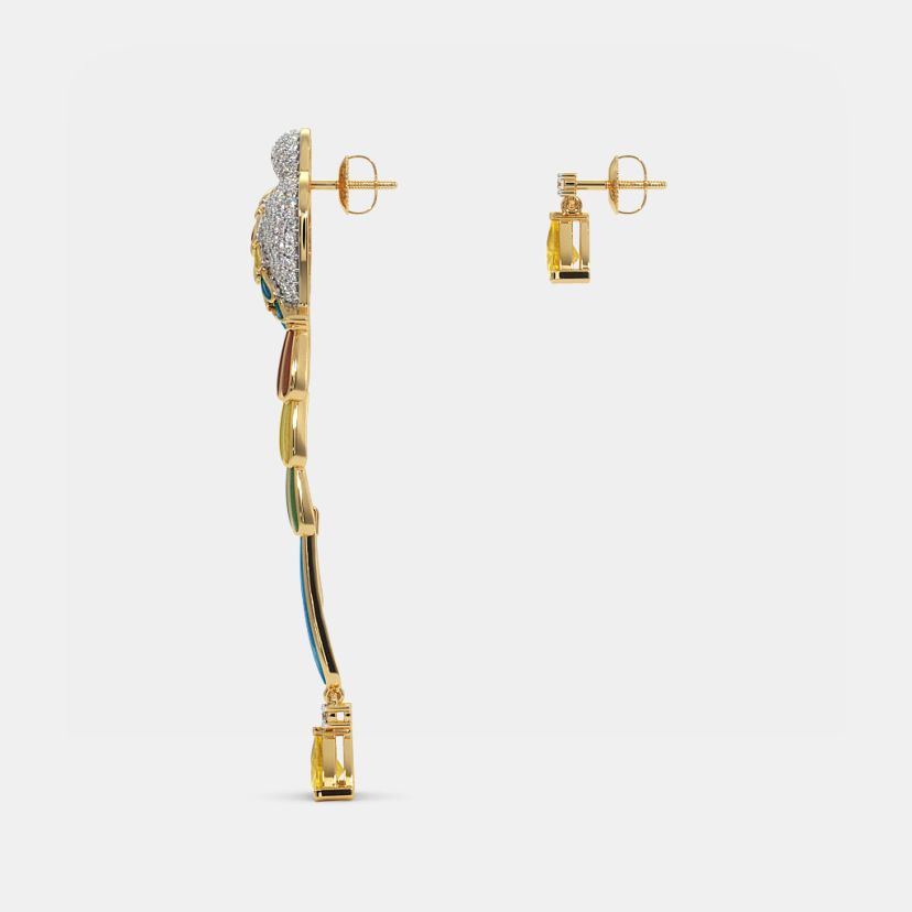 The Scarlet Macaw Mismatch Drop Earrings - image 4