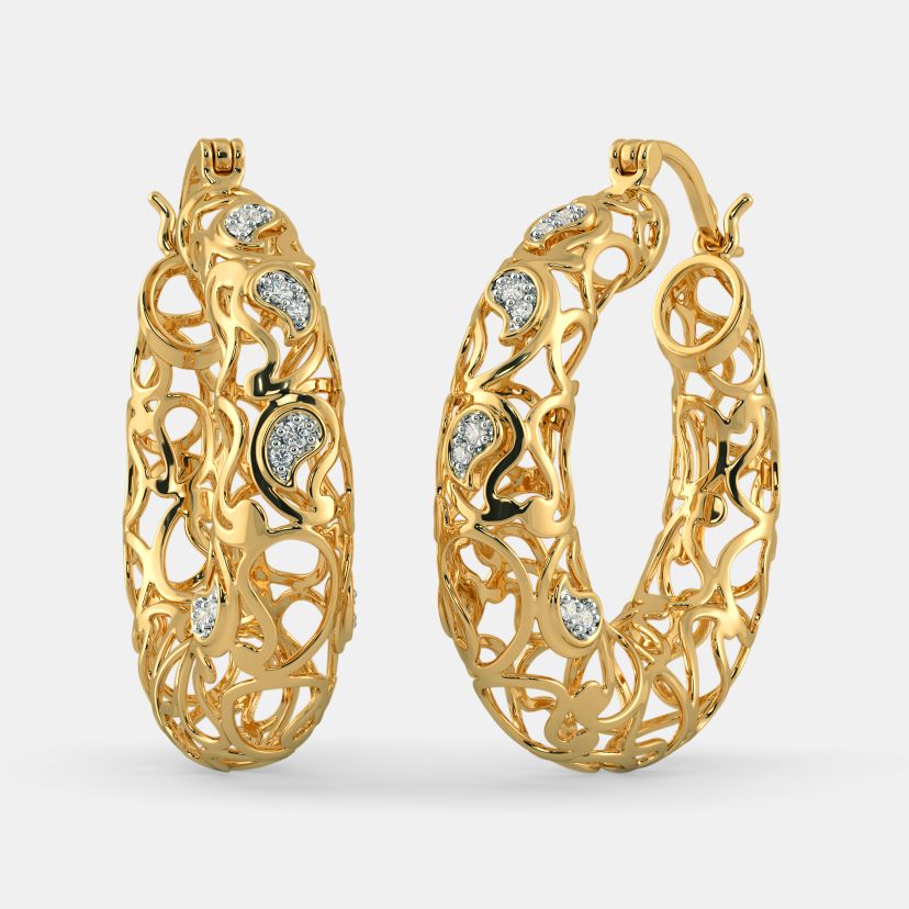 The Jaimini Paisley Hoop Earrings - image 1