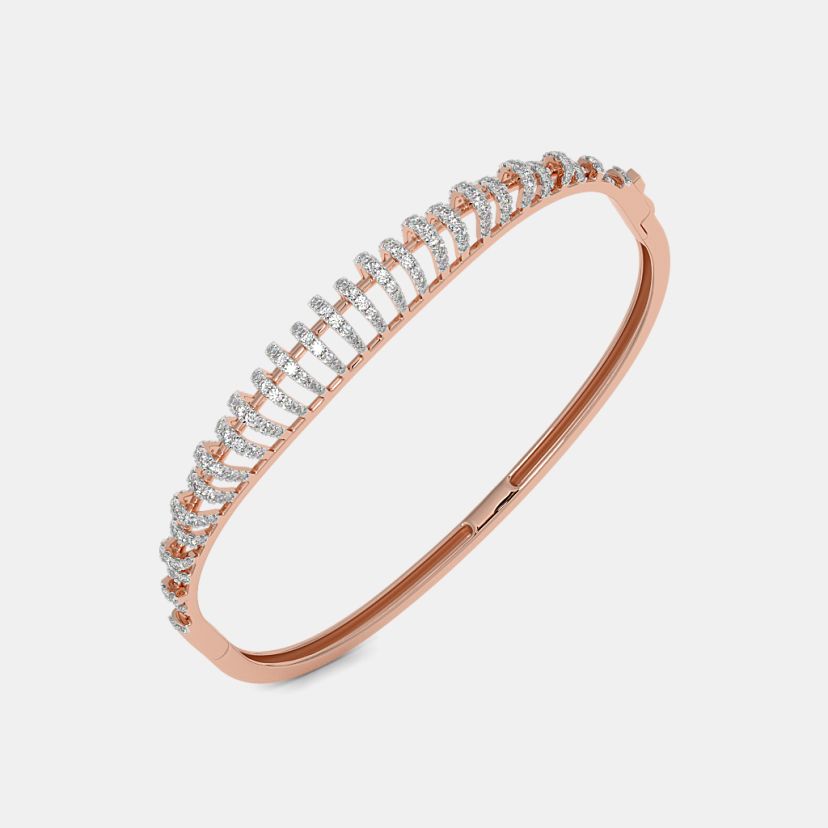 The Encrusted Diamond Oval Bangle - image 1