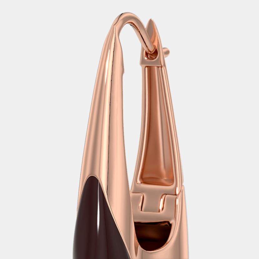 The Mocha Wave Hoop Earrings - image 4