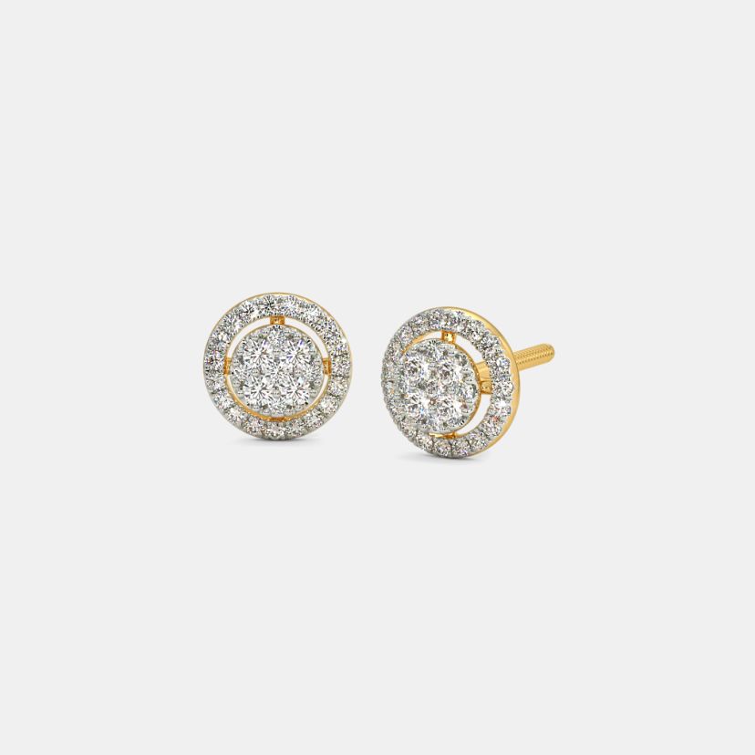 Latest Indian Gold Stud Earring Designs  Dhanalakshmi Jewellers
