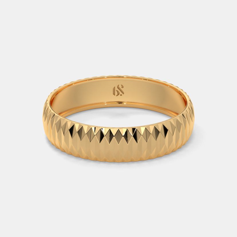 The Tesni Textured Band Ring For Him - image 5