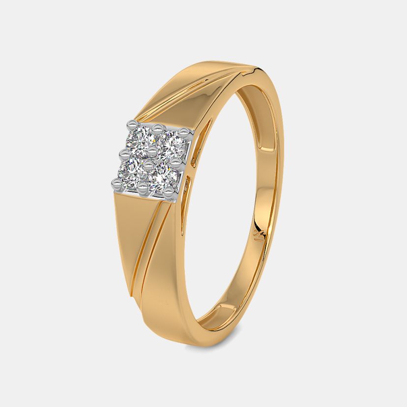 Buy Men s Gold Engagement Rings Designs Online BlueStone India s 1 Online Jewellery Brand