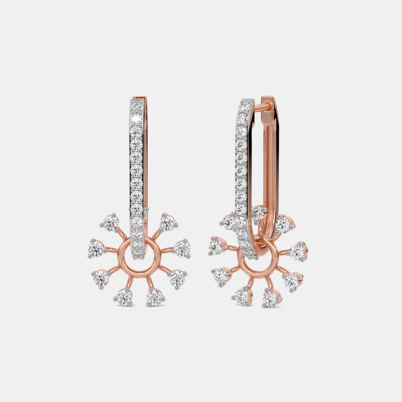 The Bloom Spin Dangle Hoop Earrings - image 1