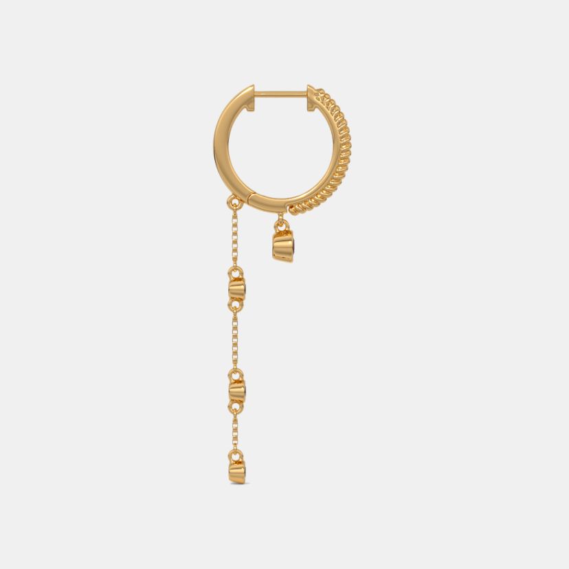 The Ruby Loop Dangle Hoop Earrings - image 7
