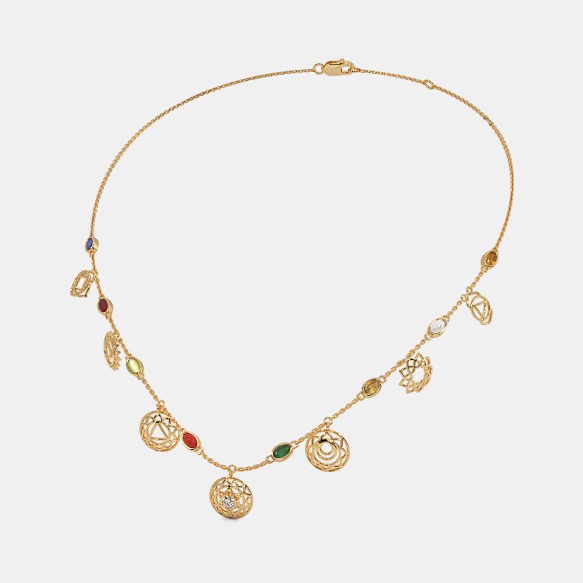 The Saptara Navaratna Station Necklace - image 5