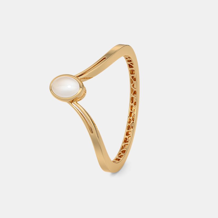 The Celina Moonstone Chevron Ring - image 1