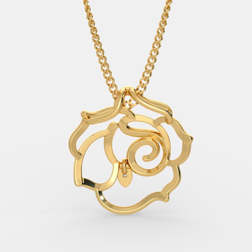 The Zinnia Pendant - Angle View 2