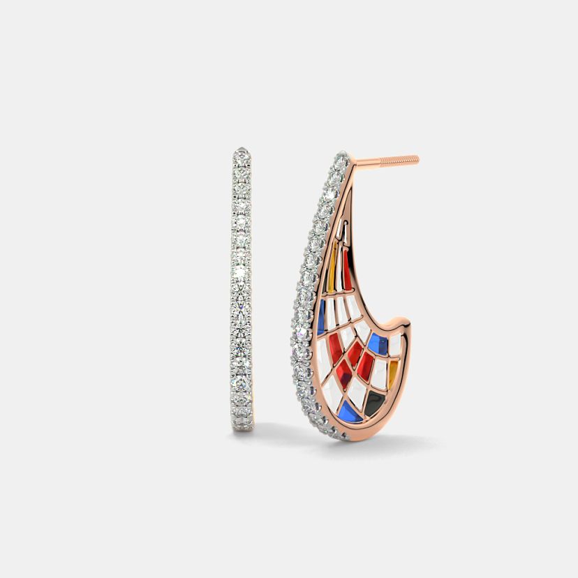 The Chromatic Brilliance J Hoop Earrings - image 1