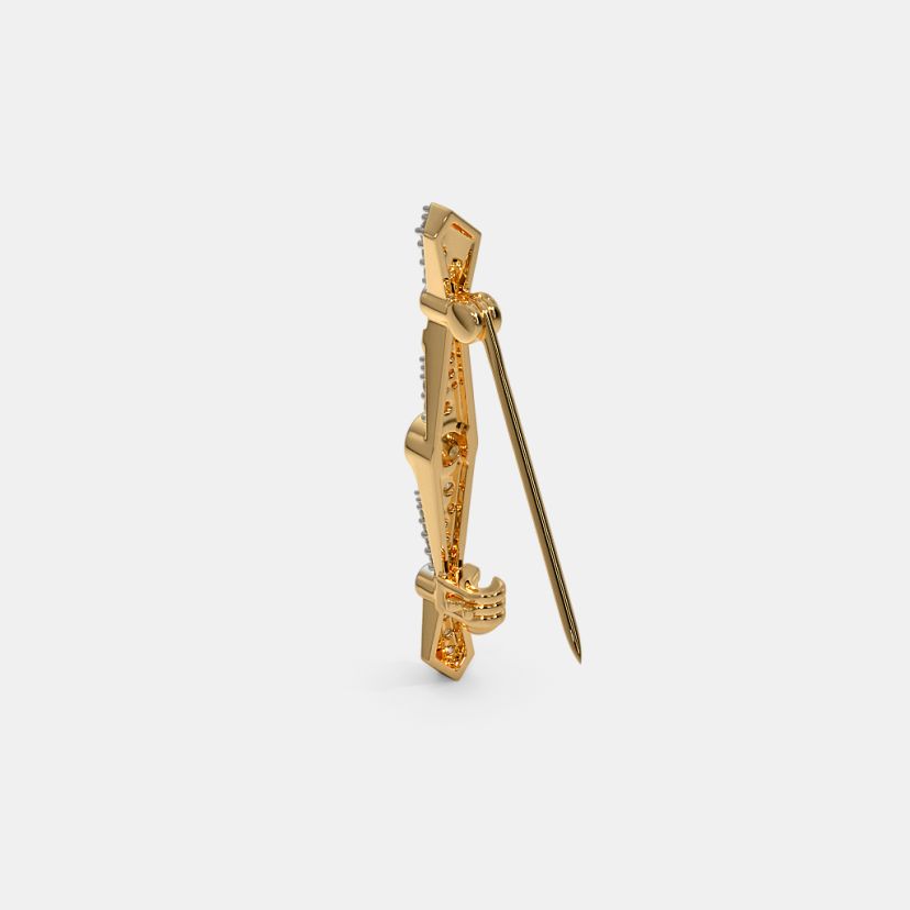 The Geometric Harmony Mens Brooch - image 4