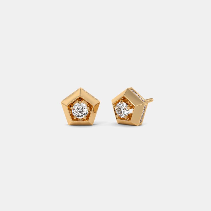 The Chubina Solitaire Stud Earrings - image 1