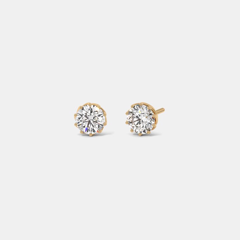 The Viron Solitaire Stud Earrings - image 1