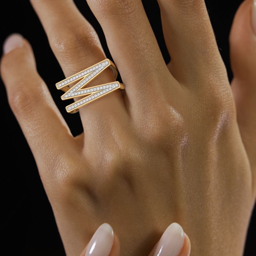 The Menaye M Initial Ring - image 4