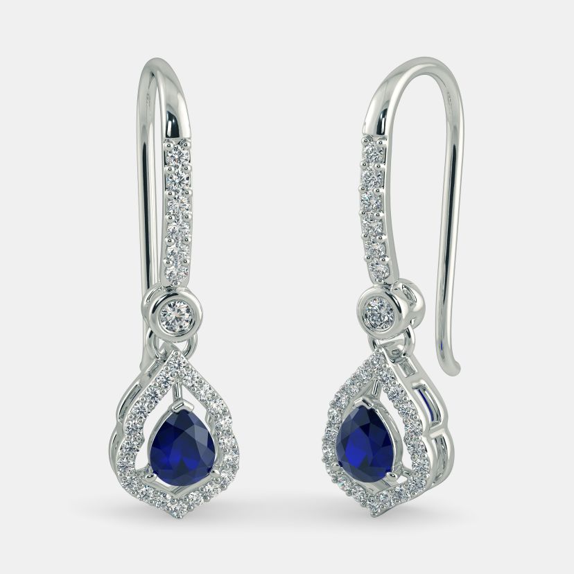 Buy blue sapphire earrings online  Manufacturers low prices
