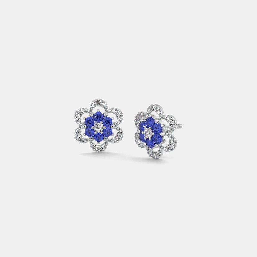 Buy Blue Sapphire Earrings Designs Online