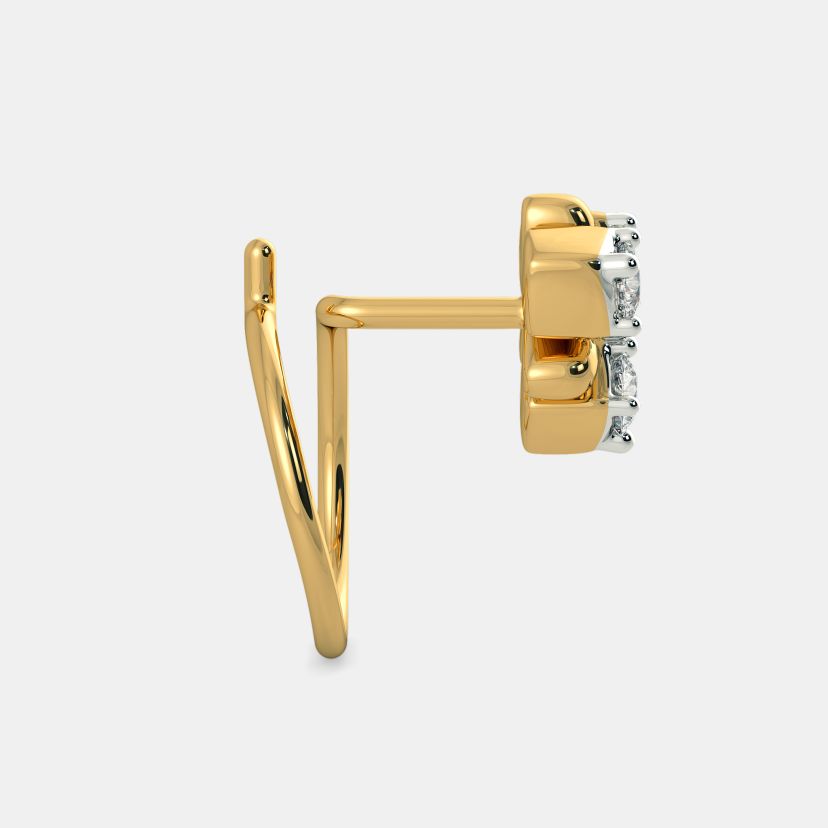 The Fuchsia Nose Pin - Side View 1
