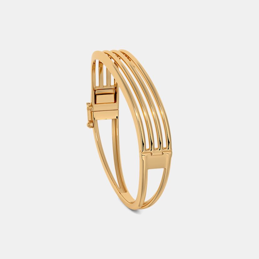 The Golden Strata Oval Bangle - image 5