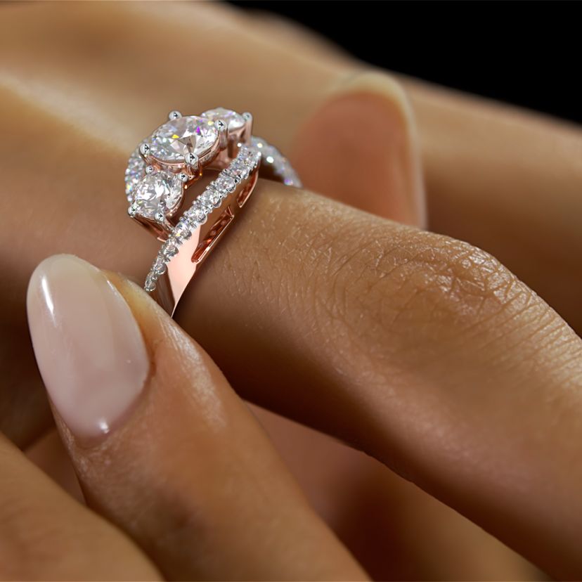 The Amilie Three Stone Ring - image 6