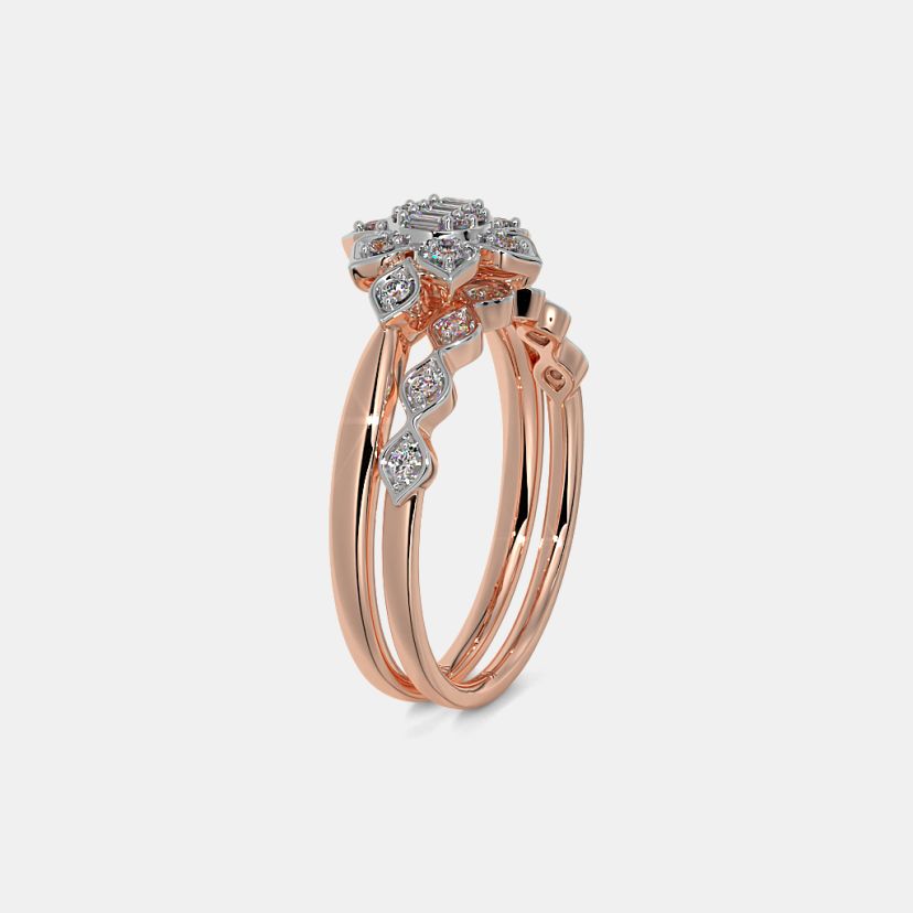 The Whorled Bridal Ring Set - image 10