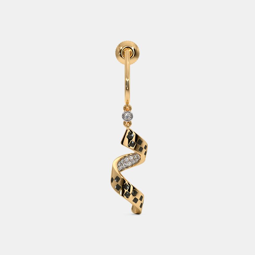 The Chessboard Dangle Hoop Earrings - image 4