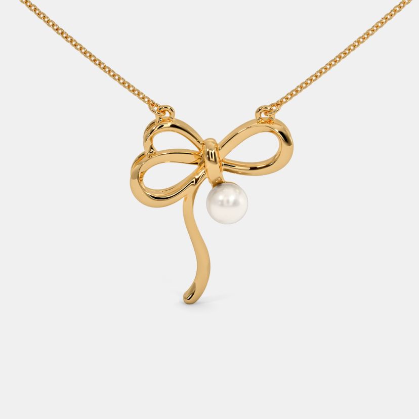 The Tiana Bow Pendant Necklace - image 5