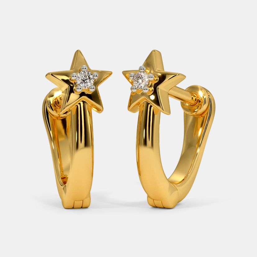 235GER7339 Gold Hoop Earrings