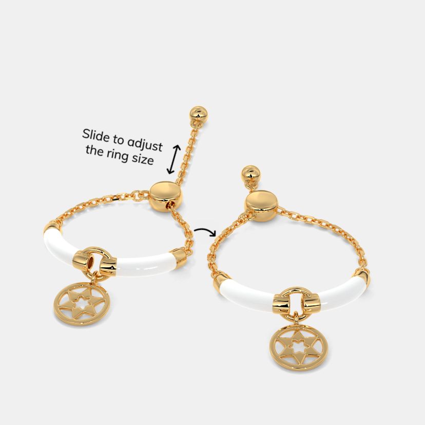 The Cotton White Slider Ring - image 6
